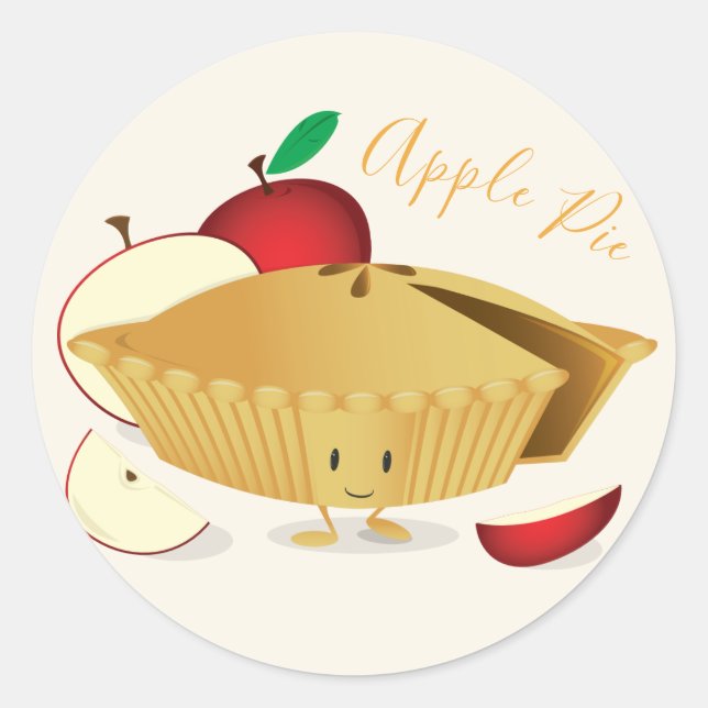 Caractère à tarte Apple | Sticker (Devant)