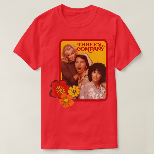 Caractère Fleur rétro TShirt (Design devant)