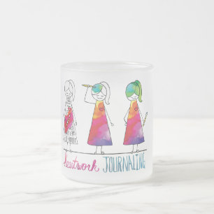 Caractère HWJ en verre dépoli Mug