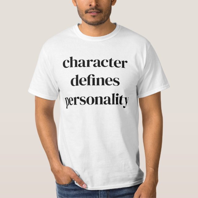 Caractère Valeur masculine T-shirt (Devant)
