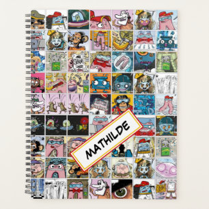 Caractères comiques colorés Nom du Motif Année