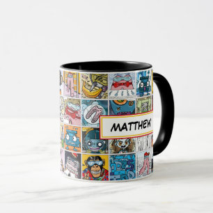 Caractères comiques Enfants Nom du Motif Mug