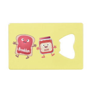 Caractères de dessins animés sur le pain et la con