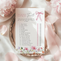 Caractéristiques du bébé prédiction baby shower Fl