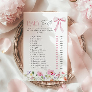 Caractéristiques du bébé prédiction baby shower Fl