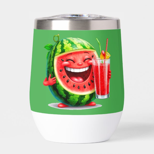 Carafe à vin Funny Pastèque 🍉 Cadeau mignon style (Avant)