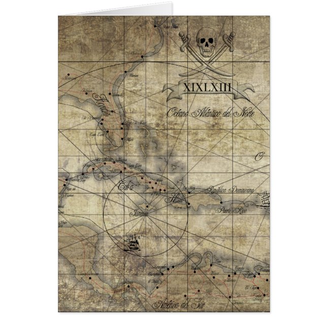 Caraïbes - ancienne carte (Devant)