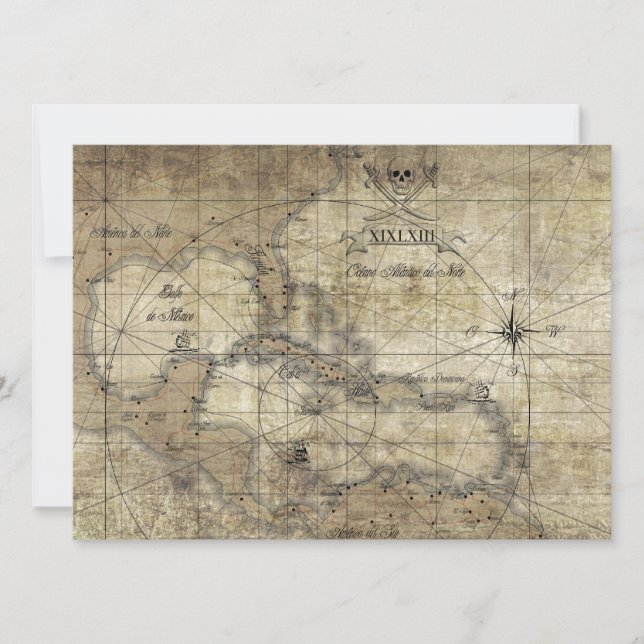 Caraïbes - ancienne carte (Devant)