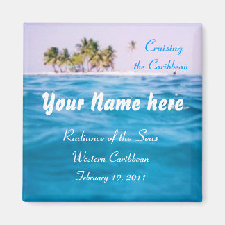 Caraibes Croisière Magnet personnalisé