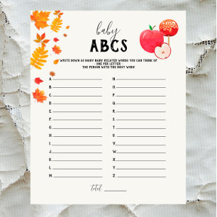 Caramel Apple Baby shower rouge bébé ABC jeu