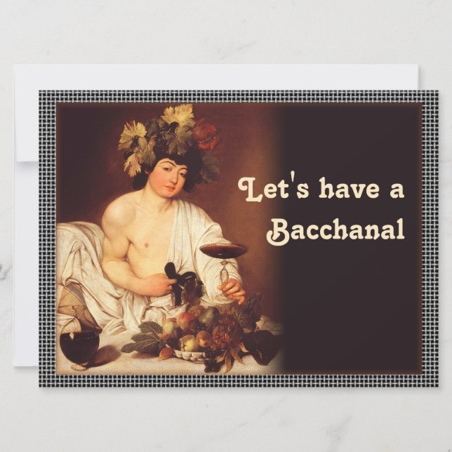 Caravaggio Bacchus Bacchanal CC0202 Invitation (Devant)