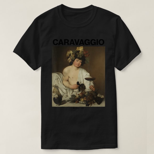 Caravaggio, Bacchus - Chemise T-shirt Peintures cé (Design devant)
