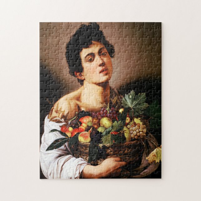 Caravaggio Garçon avec un panier de puzzle de frui (Vertical)