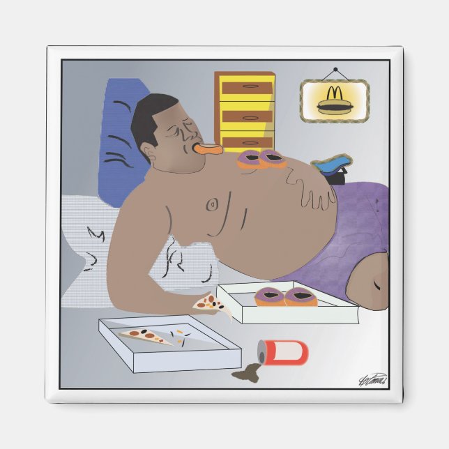 Carbes Vous faire grasse Aimant de cuisine (Devant)