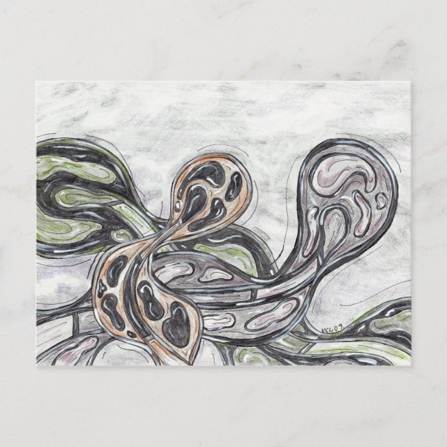 Carbon Lava Plantes carte postale (Devant)