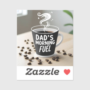 Carburant du matin pour papa Sticker minimaliste
