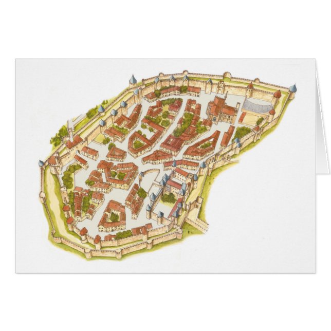 Carcassonne France. Vue aérienne (Devant horizontal)