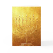 Card doré Menorah | ors | Israël | cartes