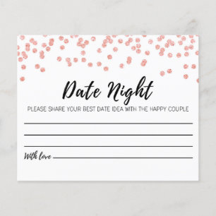 CARD pour le jeu Date Jar, Bridal & Wedding shower