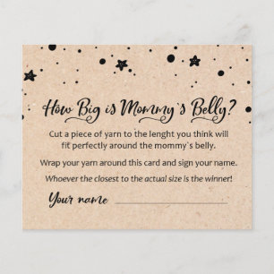 CARD Quelle taille a le ventre de maman ? Jeu baby