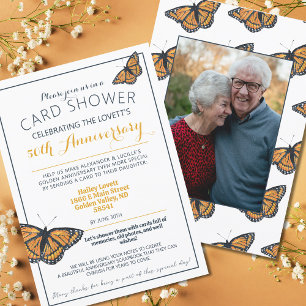 Card Shower 50th Anniversary Photo Invitation