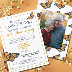 Card Shower 50th Anniversary Photo Invitation