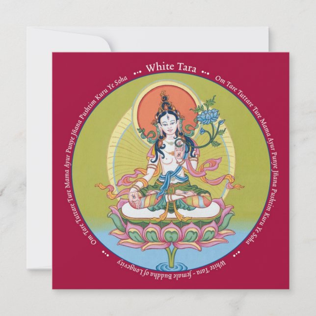 CARD White Tara - avec enveloppe (Devant)