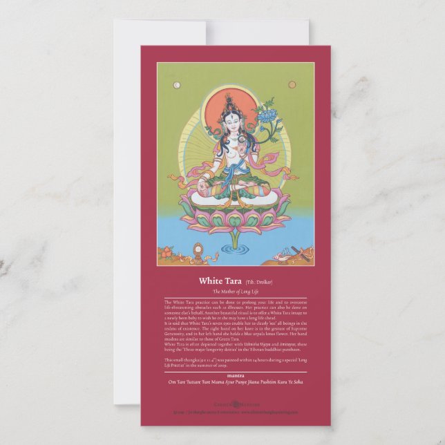 CARD WhiteTara avec explication (Devant)