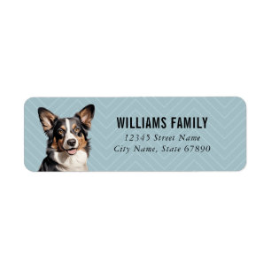 Cardigan Welsh Corgi Adresse de retour Étiquettes