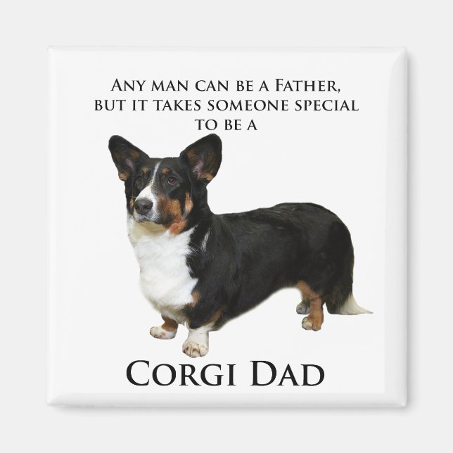 Cardigan Welsh Corgi Papa Magnet (Devant)