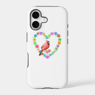 Cardinal au coeur des fleurs