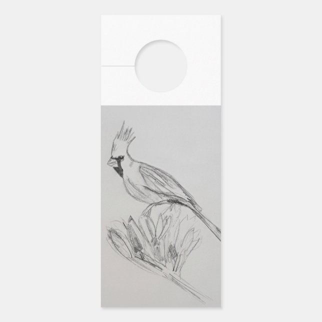 Cardinal Bird Affichette de porte (Devant)
