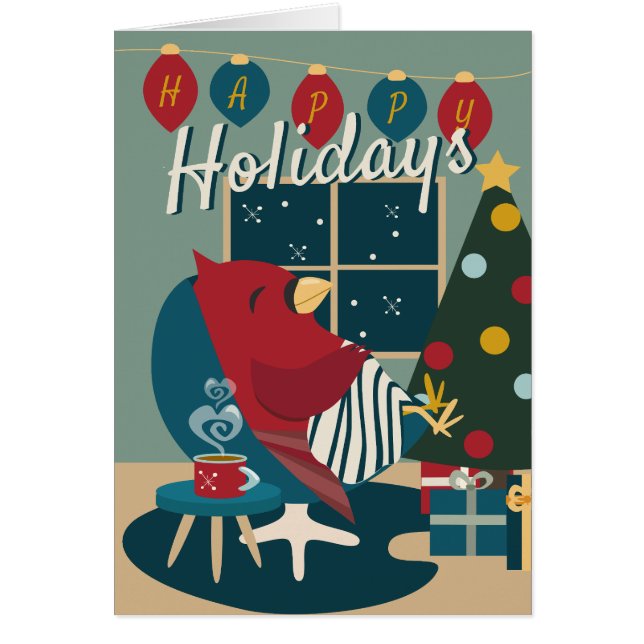 Cardinal de la Résistance Joyeuses Fêtes aux coule (Devant)