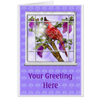 Cardinal et lilas (carte)