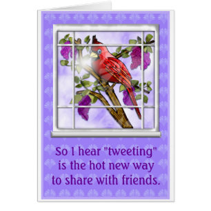 Cardinal et lilas (carte de bip)