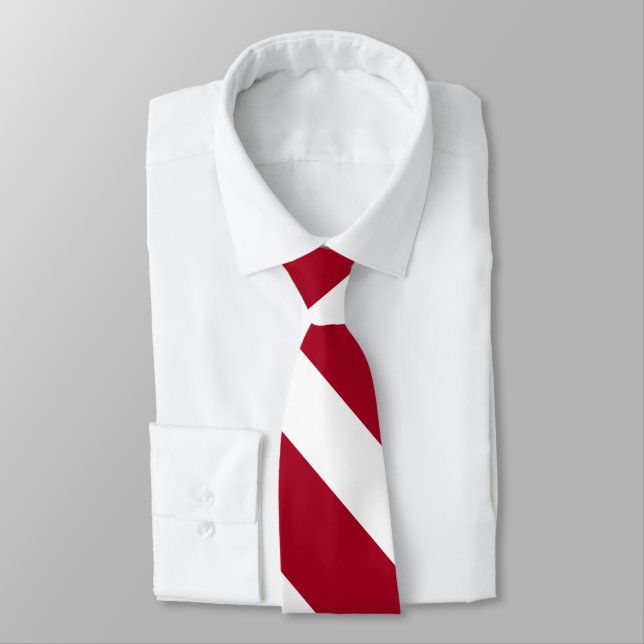 Cardinal et White University Stripe Cravate (Attaché)