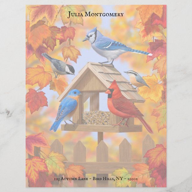 Cardinal Jay Cardinal Bluebird Automne Oiseau nour (Devant)