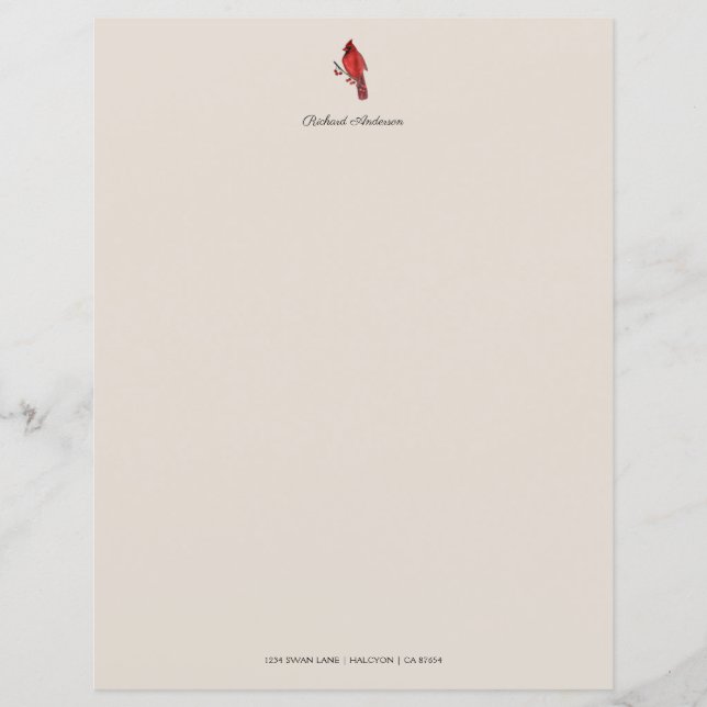 Cardinal personnalisé (Devant)