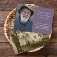 Cardinal photo Memorial Card 2