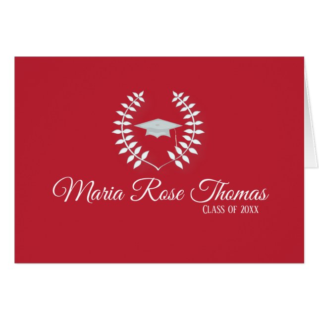 Cardinal Red Grad Merci note (4,25 po x 5,5 po), (Devant Horizontal)