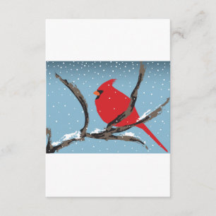 Cardinal rouge aux invitations d'une branche