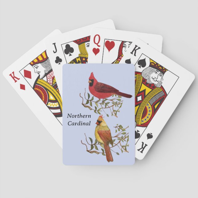 Cardinal Rouge Couple Classique Cartes de Jeu (dos)