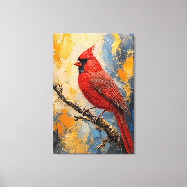 Cardinal Rouge Majestueux Impression sur Toile Lux (Recto)