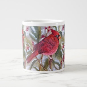 Cardinal Rouge paisible Mug de café géant