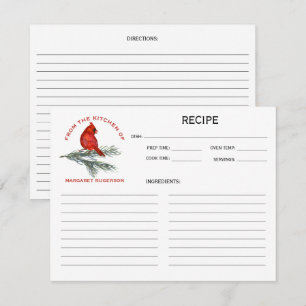Cardinal sur branche de pin De la cuisine de