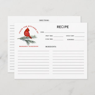 Cardinal sur la branche de pin de la cuisine de