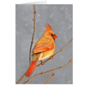 Cardinal sur la peinture de branche - Art original