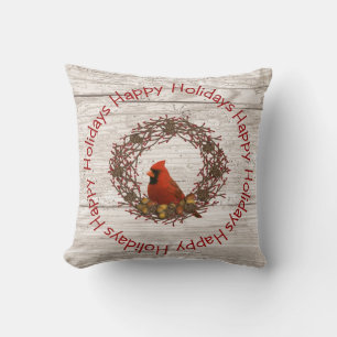 Cardinal Wreath Coussin