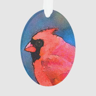 Cardinals on the Fence Painting - Art original