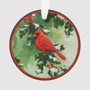 Cardinaux boréaux mâle et femelle